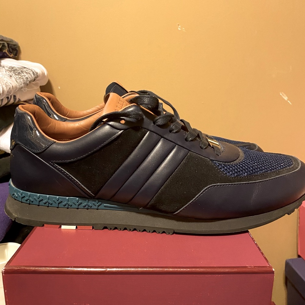 Men's Navy and Black Sneakers